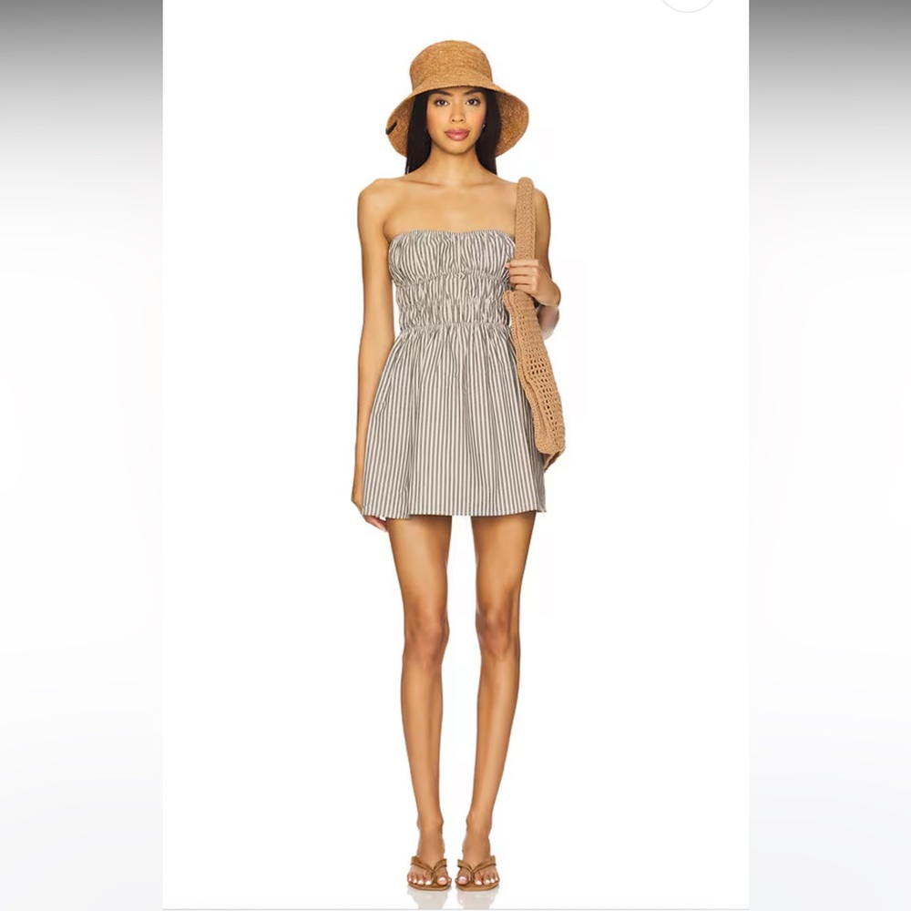 Neve Mini Dress in Black Stripe